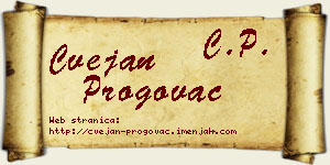Cvejan Progovac vizit kartica